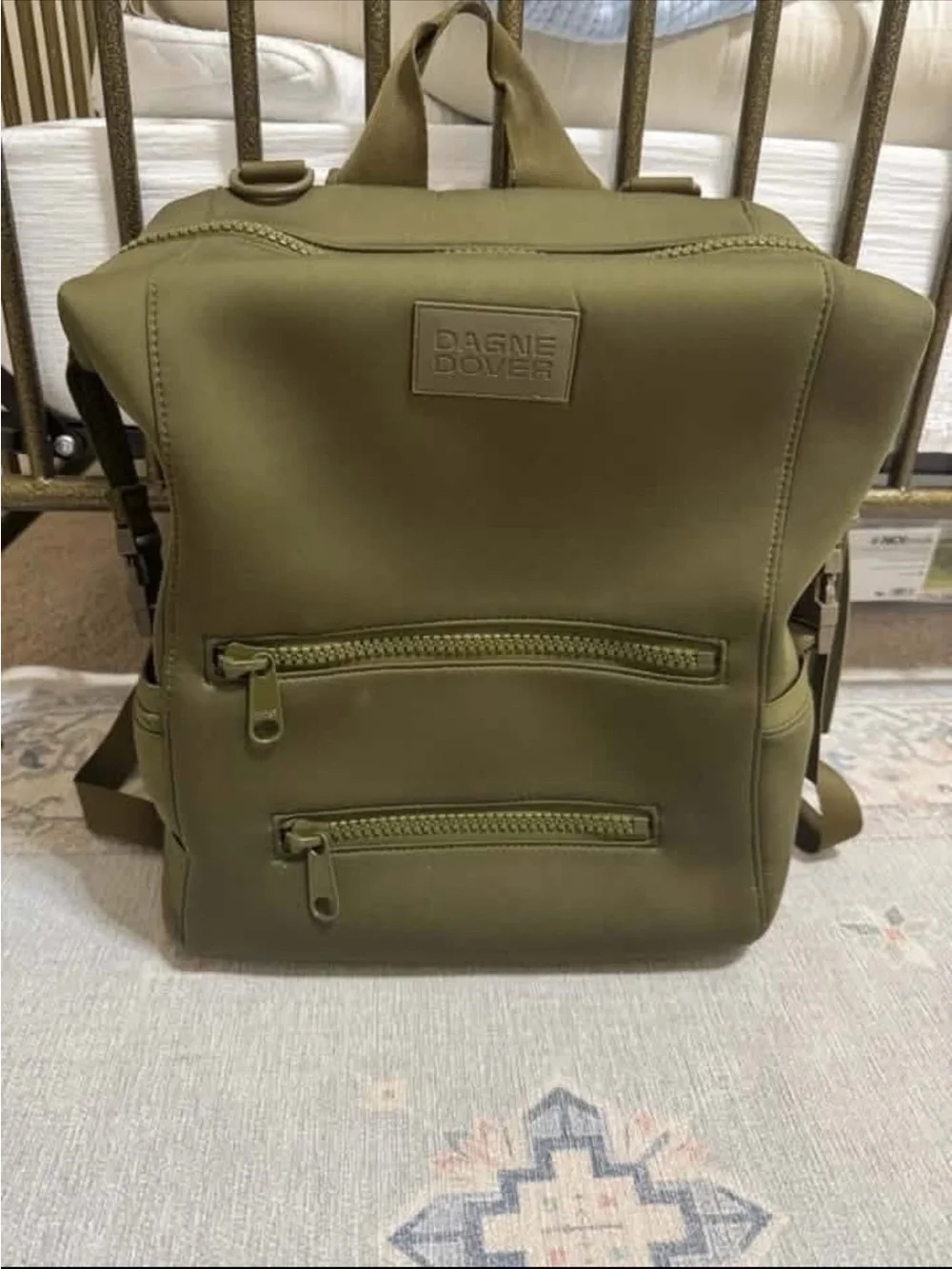 Dagne Dover Indi Diaper Backpack in Dark Moss, Large